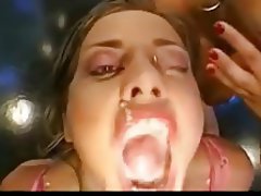 German, Bukkake, Facial, Blowjob, Cumshot